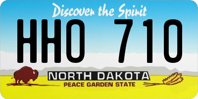 ND license plate HHO710