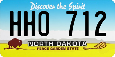 ND license plate HHO712
