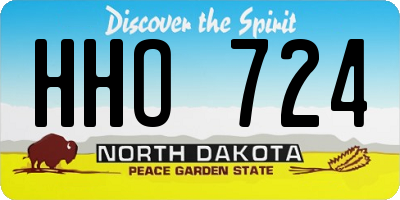 ND license plate HHO724