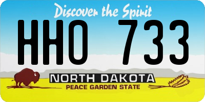 ND license plate HHO733