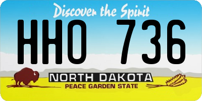 ND license plate HHO736