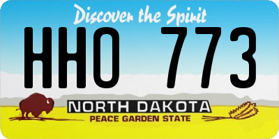 ND license plate HHO773