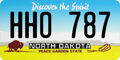 ND license plate HHO787