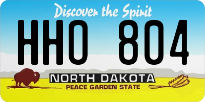 ND license plate HHO804