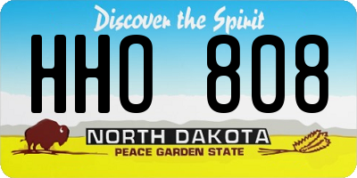 ND license plate HHO808