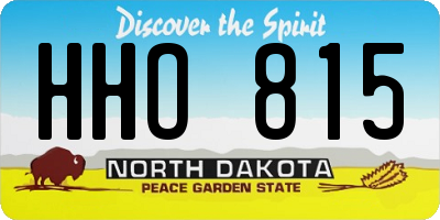 ND license plate HHO815