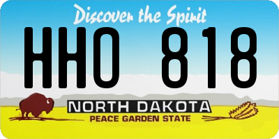 ND license plate HHO818