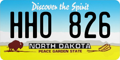 ND license plate HHO826