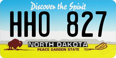 ND license plate HHO827