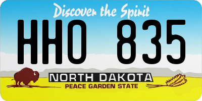 ND license plate HHO835