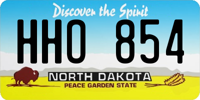 ND license plate HHO854