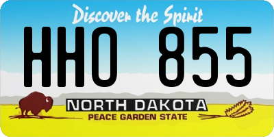 ND license plate HHO855