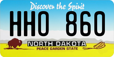 ND license plate HHO860