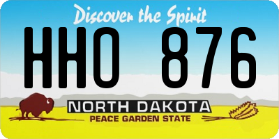 ND license plate HHO876
