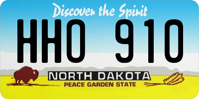 ND license plate HHO910