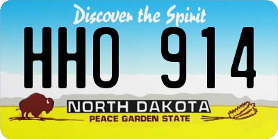ND license plate HHO914
