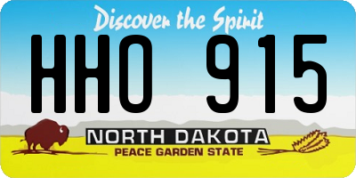 ND license plate HHO915
