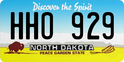 ND license plate HHO929