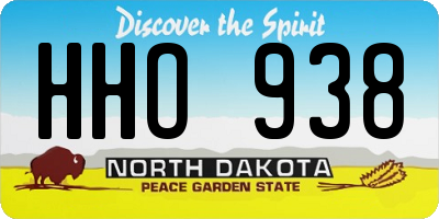 ND license plate HHO938