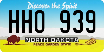 ND license plate HHO939