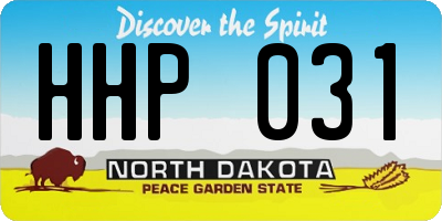 ND license plate HHP031