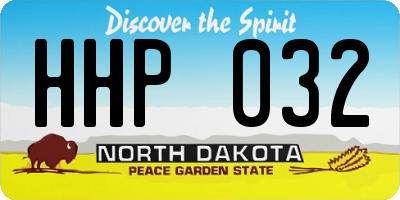 ND license plate HHP032