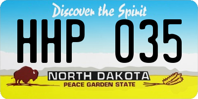 ND license plate HHP035