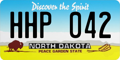 ND license plate HHP042