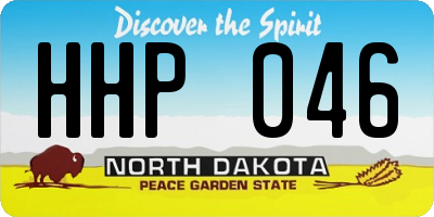ND license plate HHP046