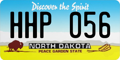 ND license plate HHP056