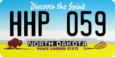 ND license plate HHP059