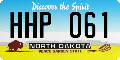 ND license plate HHP061