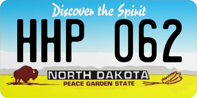 ND license plate HHP062