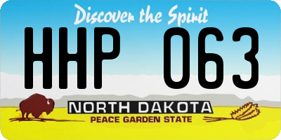 ND license plate HHP063