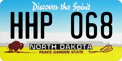 ND license plate HHP068