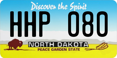 ND license plate HHP080