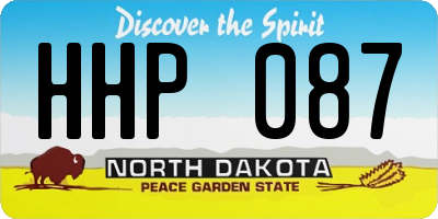 ND license plate HHP087