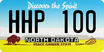 ND license plate HHP100