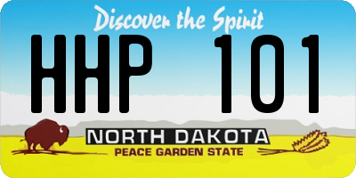 ND license plate HHP101