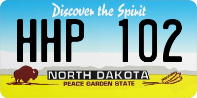ND license plate HHP102