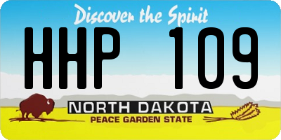 ND license plate HHP109