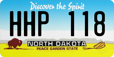 ND license plate HHP118