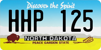 ND license plate HHP125