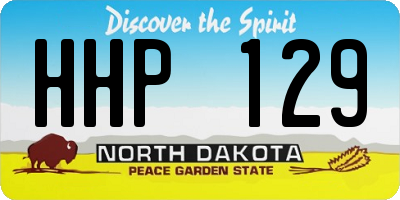 ND license plate HHP129