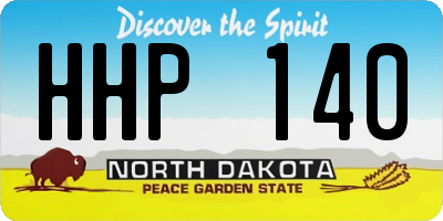 ND license plate HHP140
