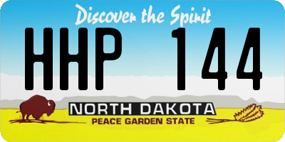 ND license plate HHP144