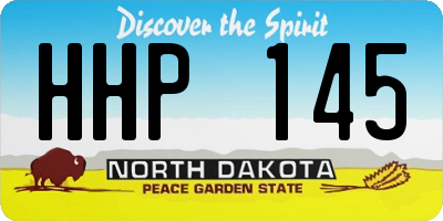 ND license plate HHP145