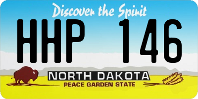 ND license plate HHP146