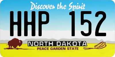 ND license plate HHP152