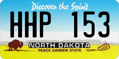ND license plate HHP153